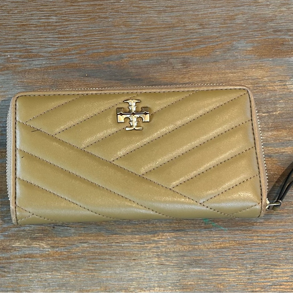 Tory Burch Tan Quilted Wallet